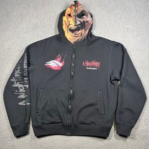Shoe Palace A Nightmare on Elm Street Freddy Krueger Mask Hoodie Mens L Full Zip